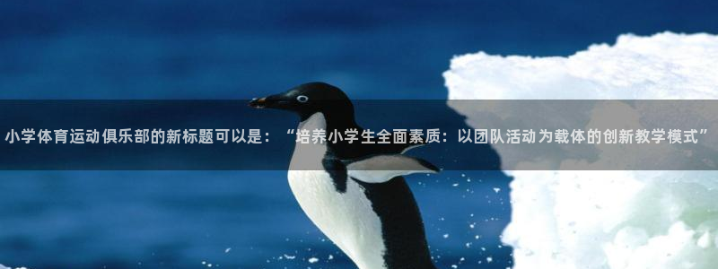 7m体育官方网站：小学体育运动俱乐部的新标题可以是：“培养小学生全面素质：以团队活动为载体的创新教学模式”